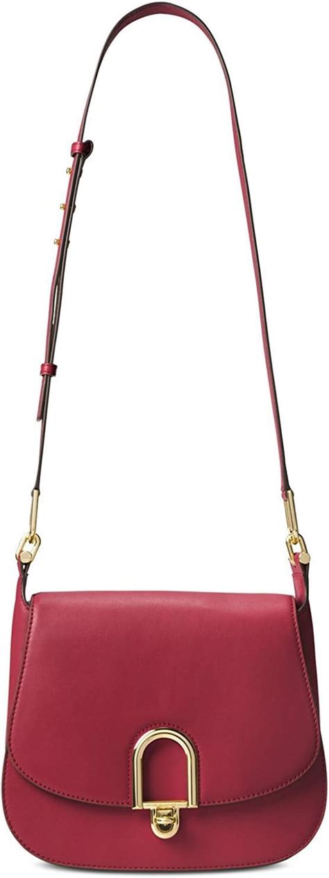 MICHAEL Michael Kors Delfina Small Leather Saddle Bag in 